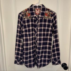 Grace in LA western flannel shirt